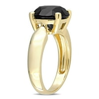Carat T. W. Black Diamond 10kt zaručnički prsten od žutog zlata od žutog zlata