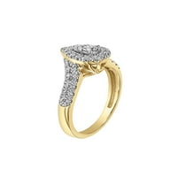 Uspomena 1 3ctw dijamant 10kt verenički prsten od žutog zlata
