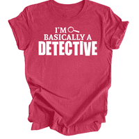 U osnovi sam detektivska majica, istinska majica kriminala, košulja za kriminal, istinska košulja zločina
