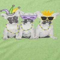 Mardi Gras Boys Puppy Art Party Majica, Veličine 4-16