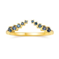 Vjenčani prsten 18k Zlato stvorio je safir prstenove za žene
