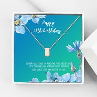 Anavia Happy 18th Birthday Gifts Nerđajući čelik modna ogrlica rođendanska čestitka nakit poklon za devojku,