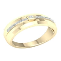 Imperial 1 6Ct TDW Diamond 10k princeza od žutog zlata Diamond solitaire muški prsten