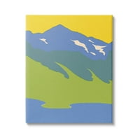 Stupell Industries Modern mountain Sea Landscape grafička Umjetnička galerija Wrapped Canvas Print Wall Art,