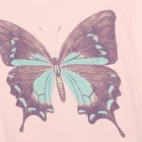 Socijalno izdanje ženske Juniors Butterfly kratki rukav grafički Tee