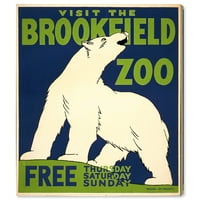 Wynwood Studio Životinje Zidno umjetnosti Platno printova 'Brookefield zoo Polar Bear' zoološki vrt i divlje