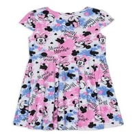 Minnie Mouse Wash za djevojčice grafička haljina, veličine-6x
