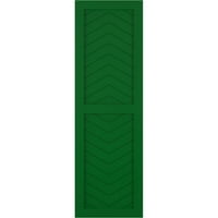 Ekena Millwork 12 W 34 H True Fit PVC dva panela Chevron Moderni stil fiksne kapke, viridian zeleno