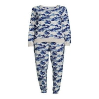Muk Luks ženski i ženski Plus Top i Joggers, 2-dijelni set pidžama