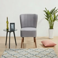 Dizajn grupa svijetlo siva baršunasta akcentna stolica bez ruku,kauč za jednu osobu za dnevni boravak